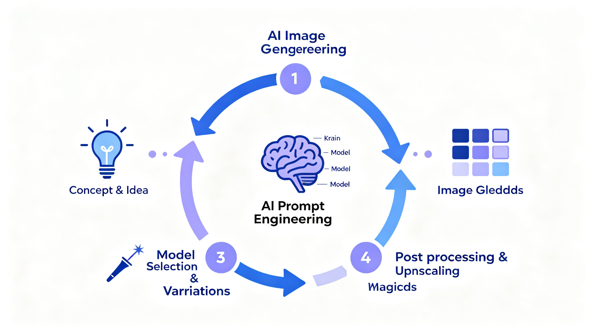 AI image generation workflow cycle