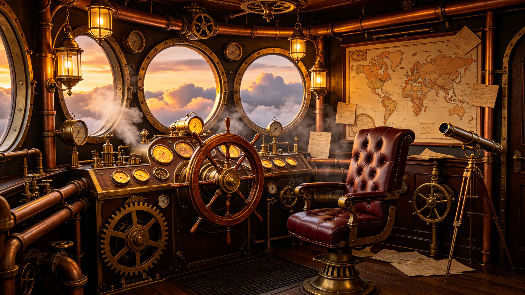 Steampunk Airship Interior