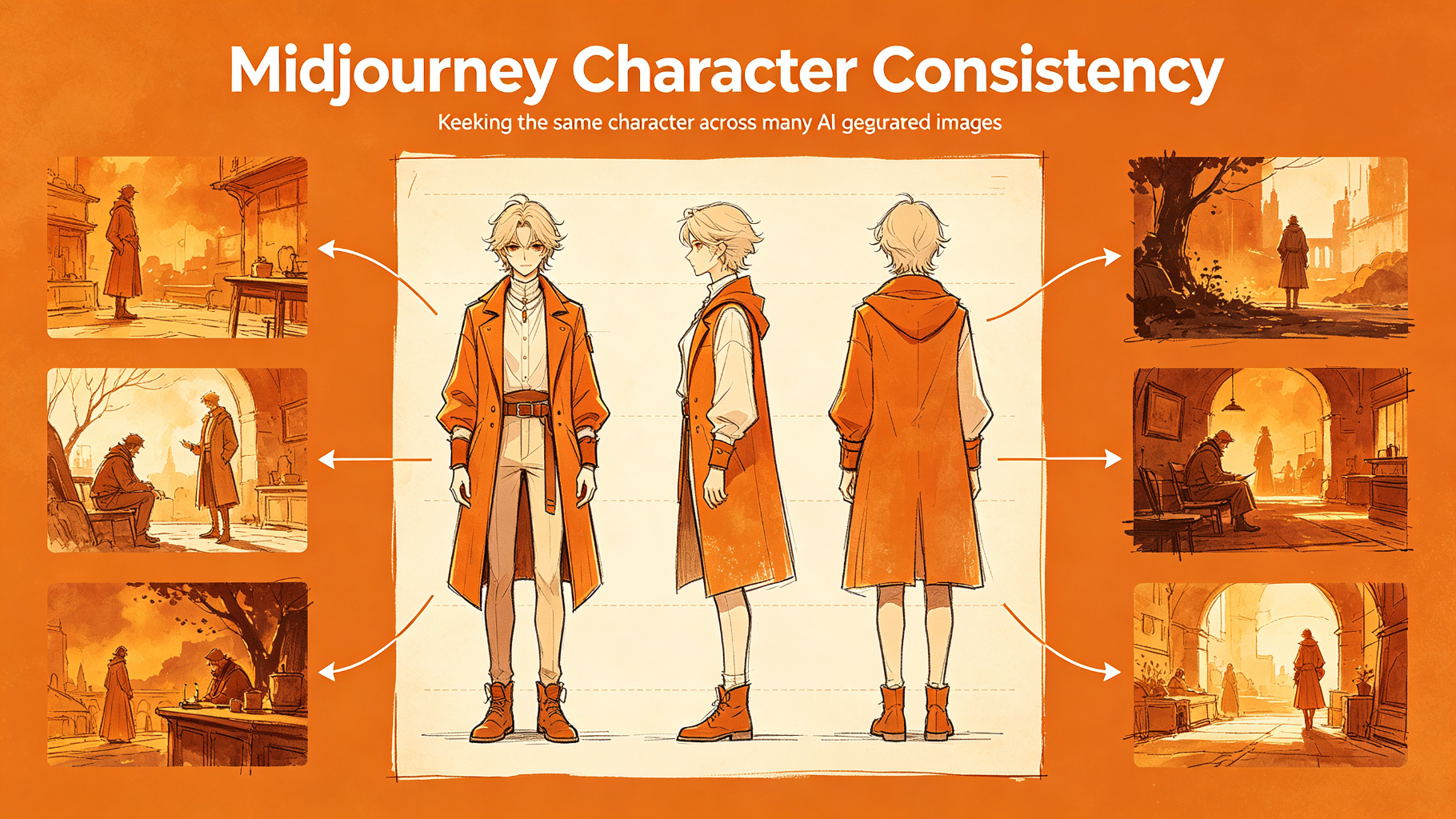 Midjourney Character Consistency with --cref