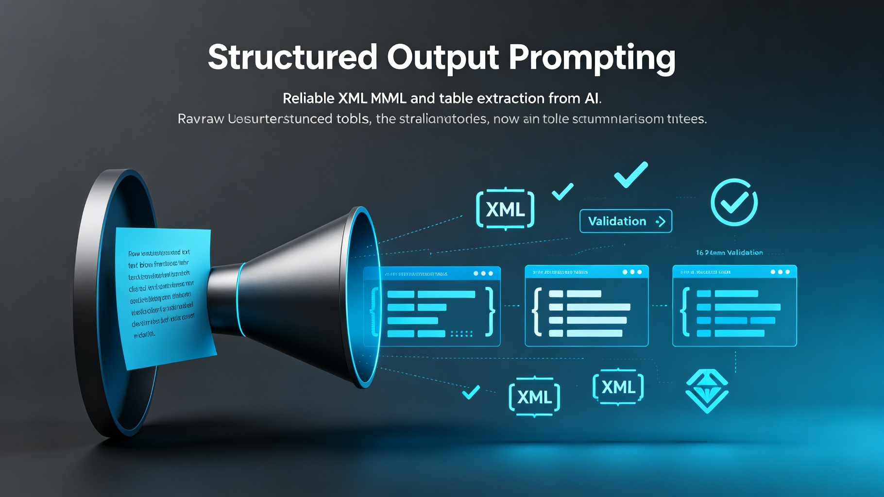 Structured Output Prompting — reliable JSON, XML, and table extraction